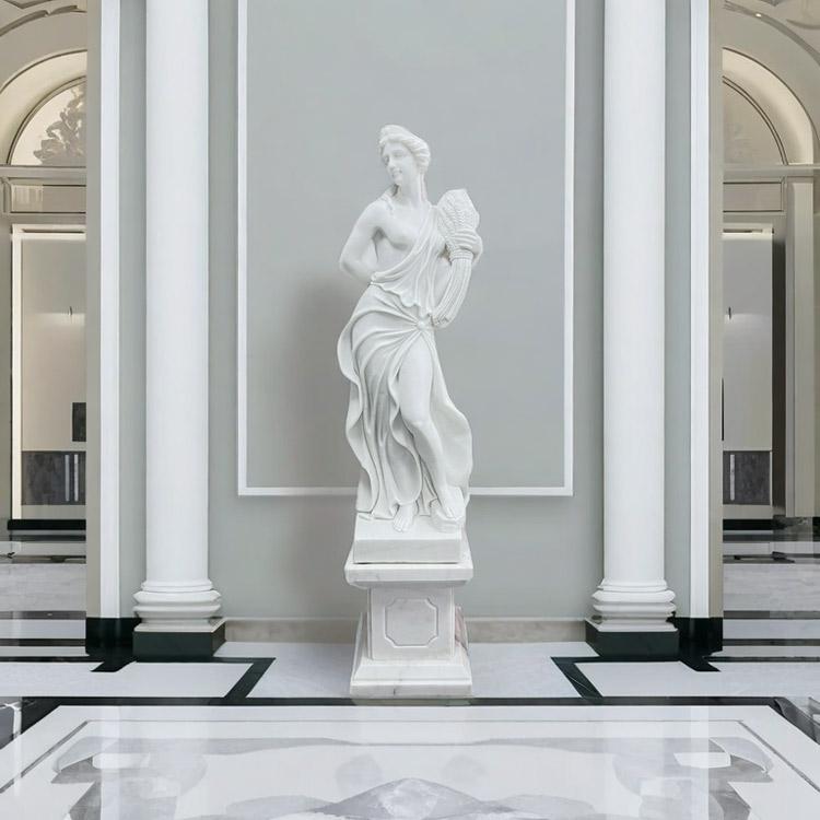 天然大理石彫刻 収穫のヴィーナス (秋) 高さ160cm 石像 女性像 女神