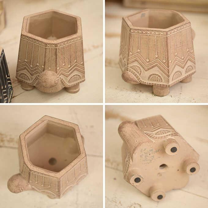 植木鉢 デザイン 寄せ植え 底穴あり カメ 亀 プランター おしゃれ 屋外