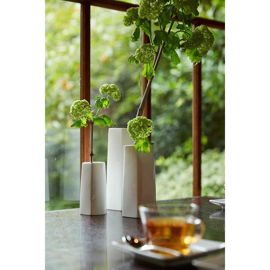 Clay（クレイ） 花瓶 陶器 和風 おしゃれ 白色 ザ・ベース タイプD 中