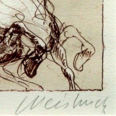 ワイズバッシュ オリジナルリトグラフ 躍動する馬 ムーブメントタッチ