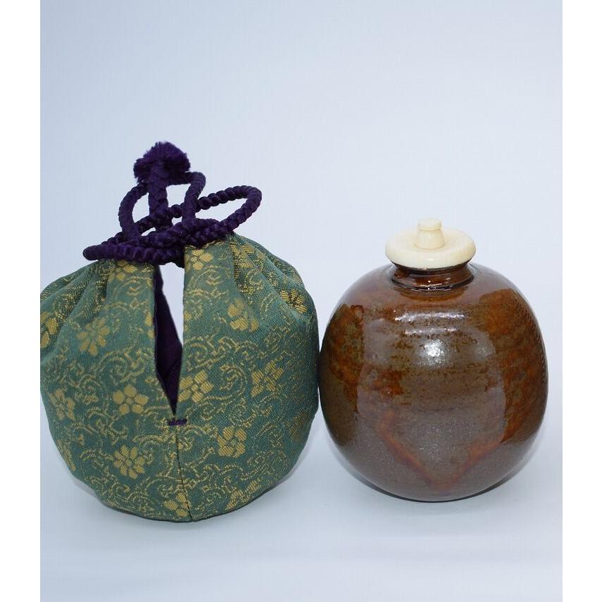 茶道具 大名物 白玉文琳写 茶入 笹田 仁史 作 仕服 正法寺緞子 桐