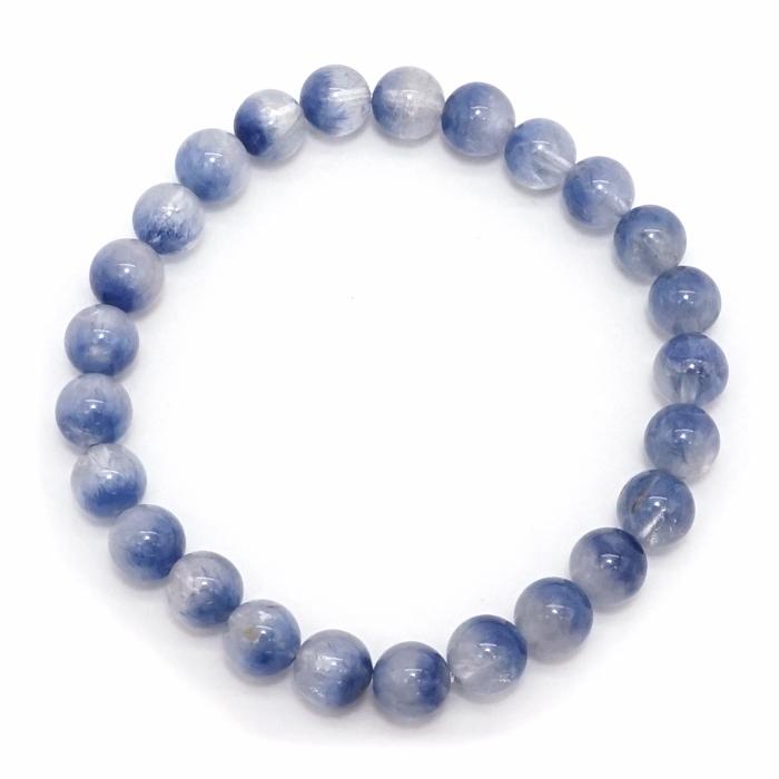 デュモルチェライトインクォーツ 7.5mm ブレスレット ブラジル産