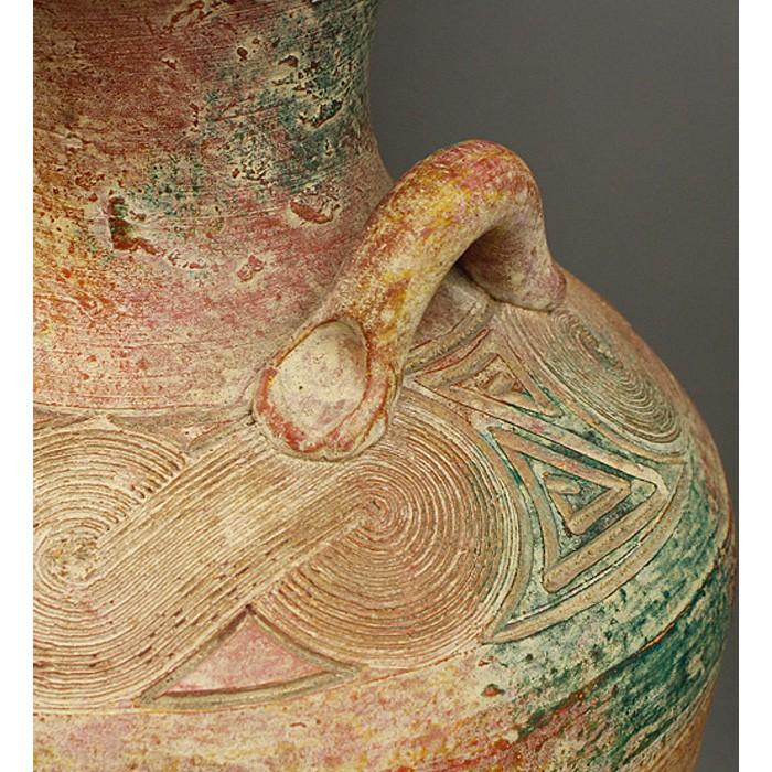 源・S】中南米 インカ文明？ 波状紋 二耳壺・土器 : 古美術 源氏庵