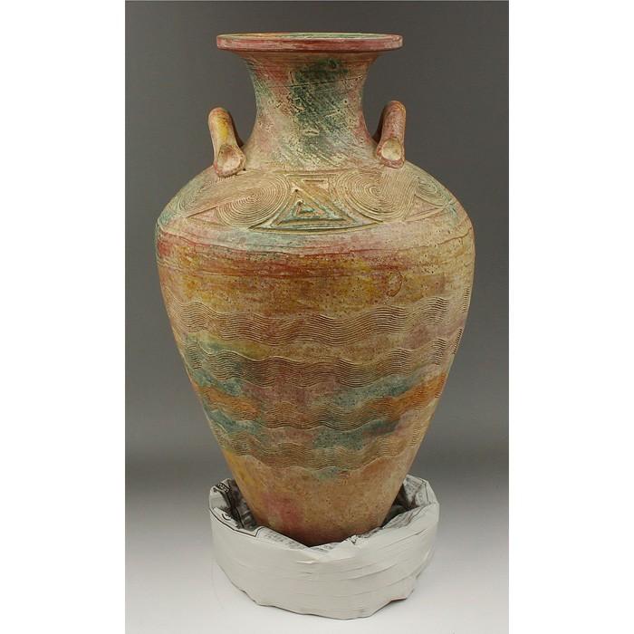 源・S】中南米 インカ文明？ 波状紋 二耳壺・土器 : 古美術 源氏庵