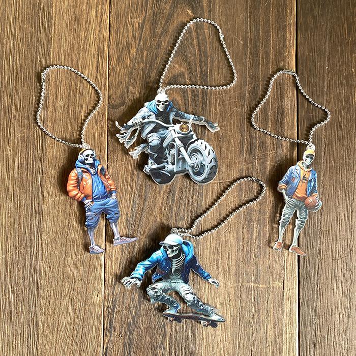 骸骨 キーホルダー ガイコツ 骨 スカル ドクロ アクリル かっこいい
