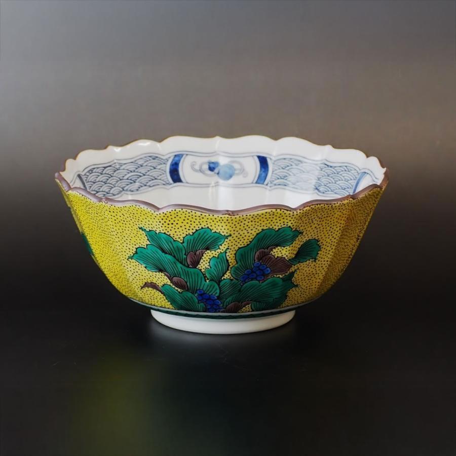 九谷焼 6寸菊鉢 吉田屋おもと：美山窯 鉢 ボウル 煮物などに : 九谷結