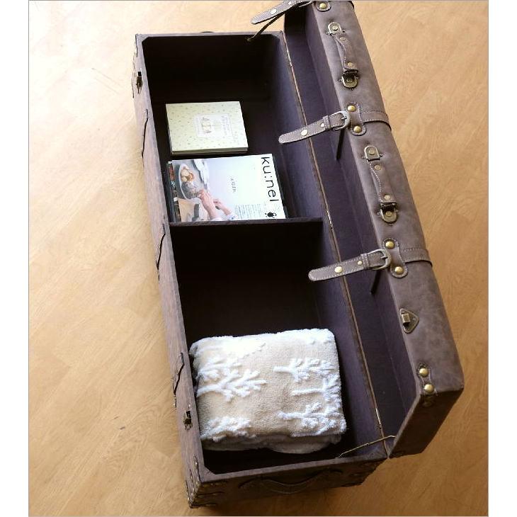 ベンチ 収納付 ソファ スツール おしゃれ トランクベンチ ヴィンテージ