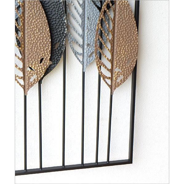 壁飾り アイアン 壁掛け おしゃれ アートパネル リーフ 植物 アート