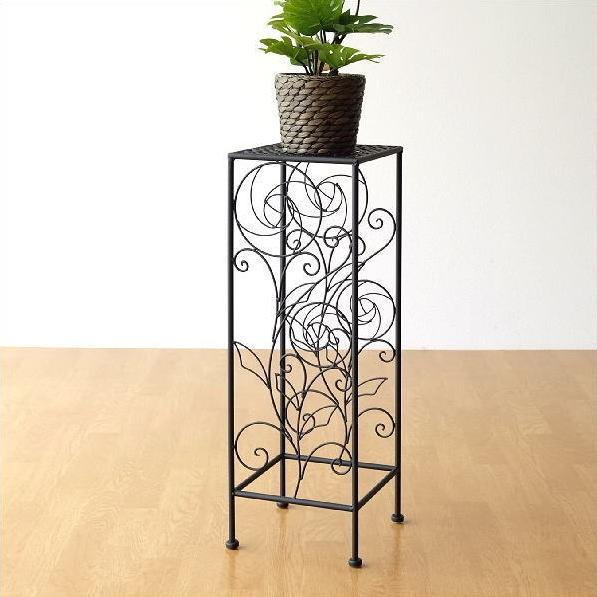 花台 フラワースタンド アイアン スリム 四角 おしゃれ 鉢台 鉢