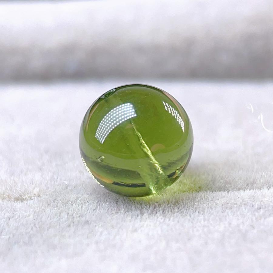 PROME 天然石 一点物 高品質・龍紋・気泡・モルダバイト・粒売り 7.9mm