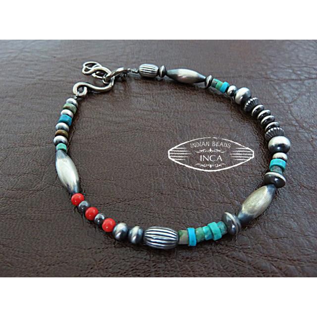 インディアンジュエリー ナバホパール ブレスレット ターコイズ