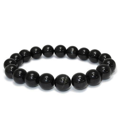 ブラックスター ブレスレット 9.5mm 17cm 天然石 パワーストーン