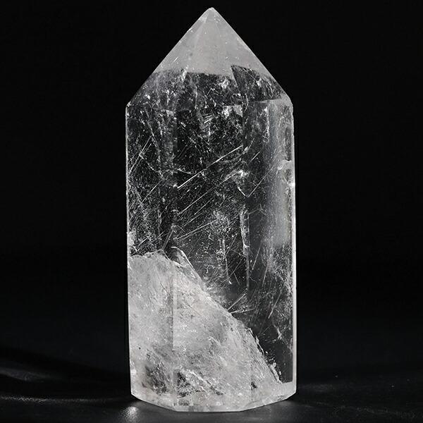 水晶ポイント ルチルクォーツ入り 原石 約77g 天然石 パワーストーン