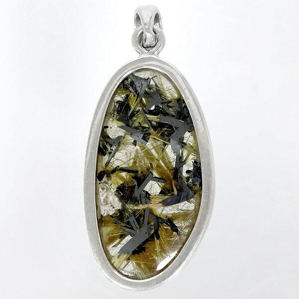 金針ルチルクォーツ ペンダントトップ シルバー 天然石 金針