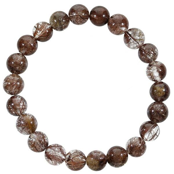 レッドルチル ブレスレット 8mm 16.5cm レディースS サイズ 天然石