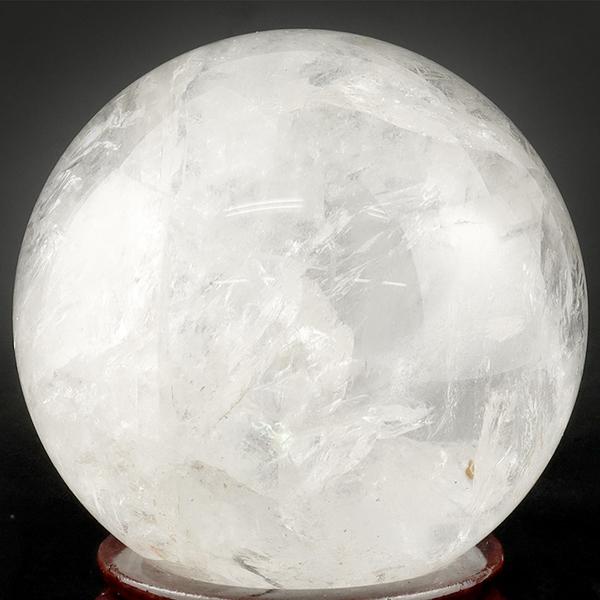 天然 虹入り水晶 ブラジル産 丸玉 約62mm 穴なし 天然石