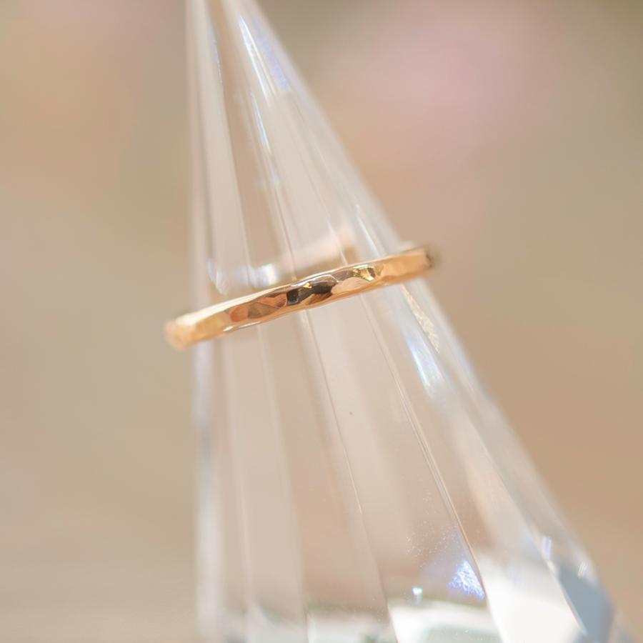 10K/18KYG/18KPG/18KWG/Pt◇きらきら槌目のトゥリング（足指リング