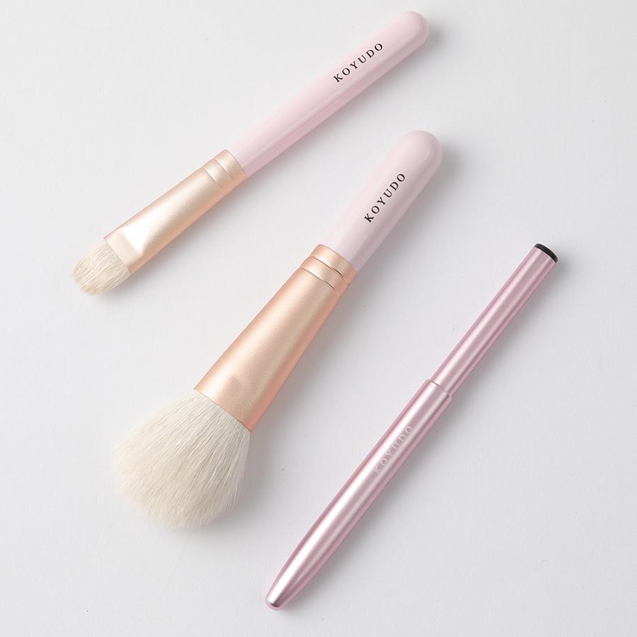 KOYUDO（晃祐堂） 熊野筆 メイクブラシ 3点セット puritto オリジナル