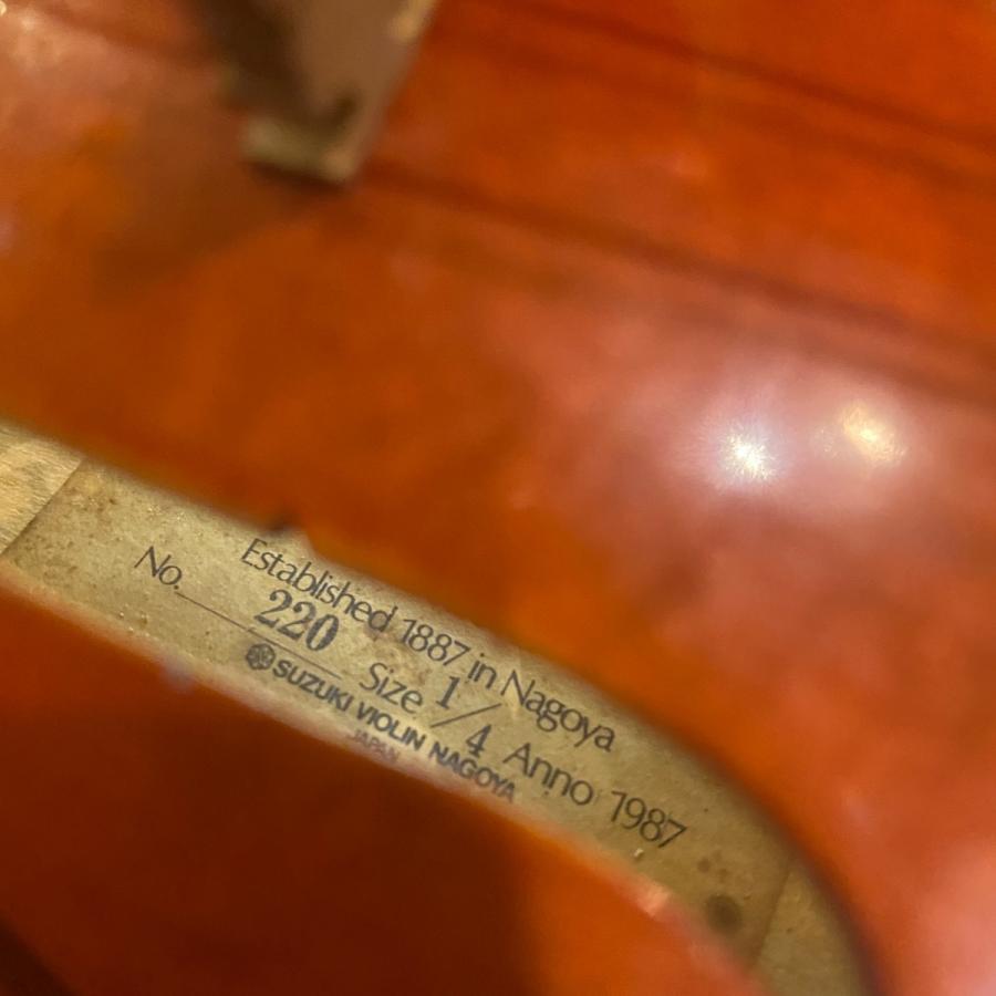 スズキ（SUZUKI） Suzuki No.220 1/4 1987年 Violin 分数バイオリン