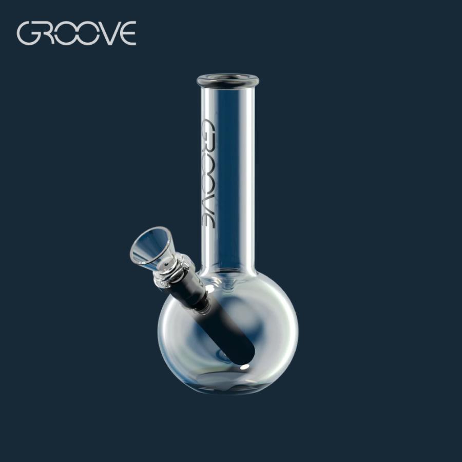 喫煙具 ガラスボング GROOVE (Round Tube) グルーヴ 水パイプ Glass