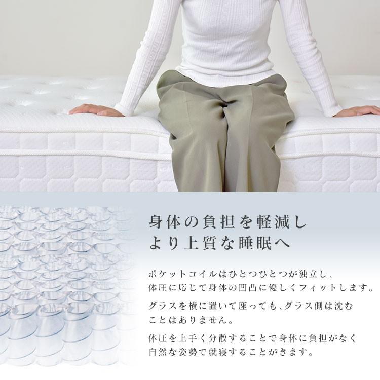 DORIS（ドリス） マットレス ポケットコイル ピロートップ ダブル 厚み