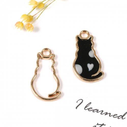 空枠 レジン枠 フレーム おすわり猫 小 チャーム パーツ ねこ ネコ