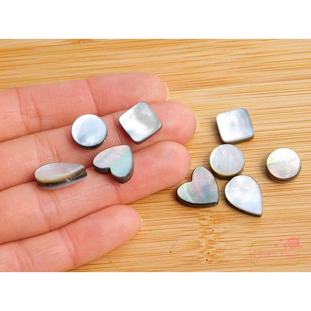 黒蝶貝 ビーズ ブラックシェル 貝 夏 天然 2個 2104 sb-267