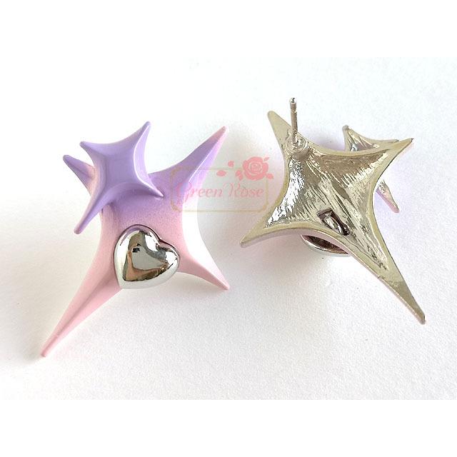 四芒星 ピアス きらきら 1ペア ゆめかわ 2107 pp-212 : GreenRose