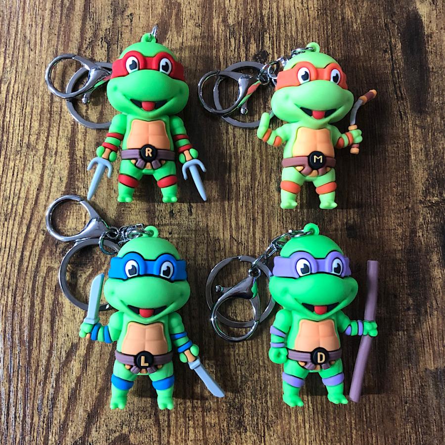 ミュータント タートルズ 3D ラバー キーホルダー キーチェーン