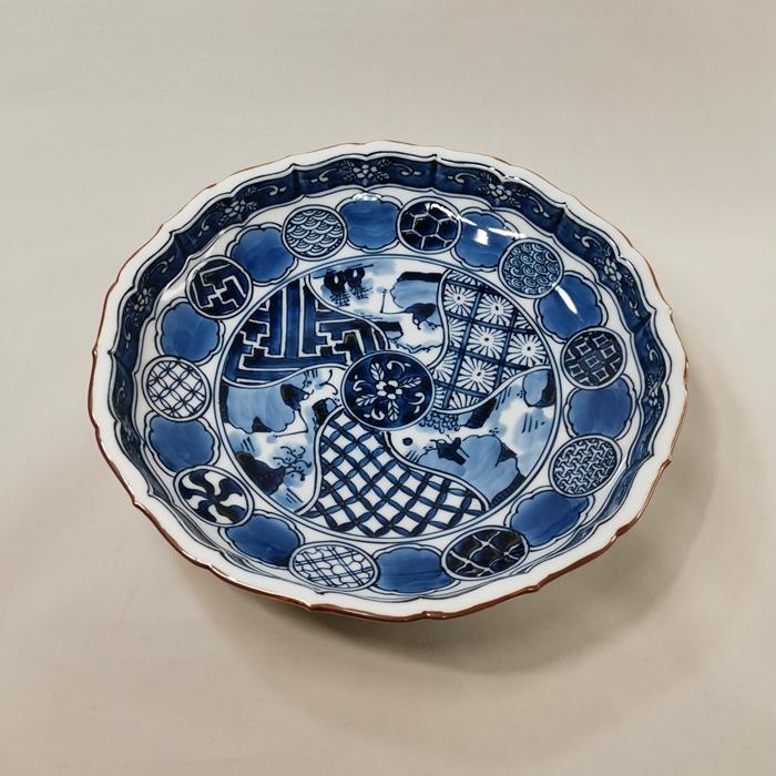 平戸祥瑞 桔梗縁七寸鉢 三川内焼 平戸松山窯 : ぐんきんNET-SHOP