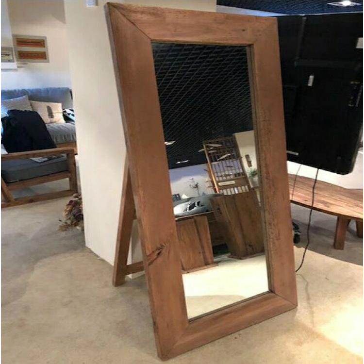 全身鏡 姿見 ミラー アンティーク 鏡 幅80cm 姿見鏡 大型 スタンド