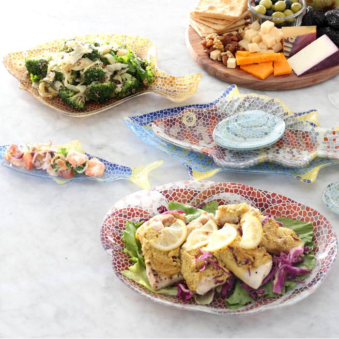 DULTON（ダルトン） ガラス皿 食器 プレート 魚モチーフ タコ octopus