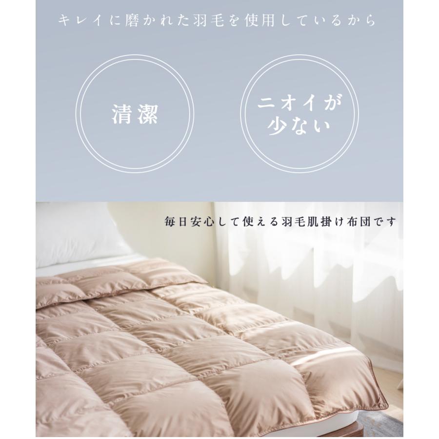 本日最大22%還元 ダウンケット シングル 羽毛肌掛け布団 ダウン90