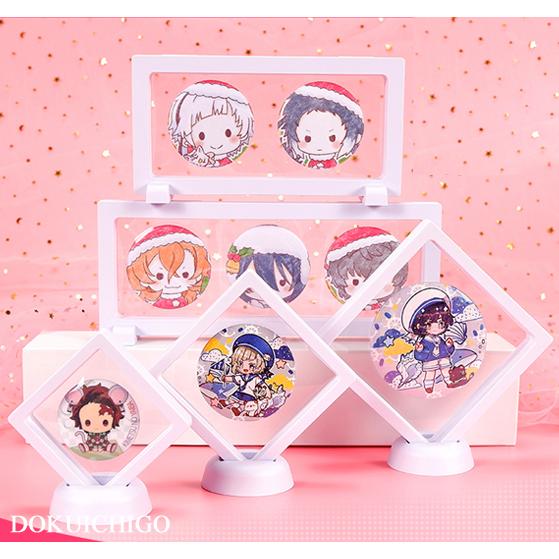 2個セット 缶バッチ アクキー スタンド ディスプレイアイテム 飾り