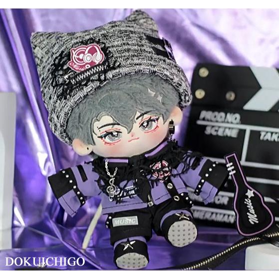 ぬい服 20cm パンクロック ゴシック 猫耳 ぬいぐるみ服 推し活