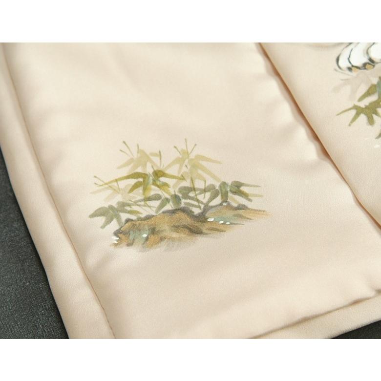 京美 七五三 3歳 着物 男の子 絹100％ 正絹 被布単品 ベージュ 虎