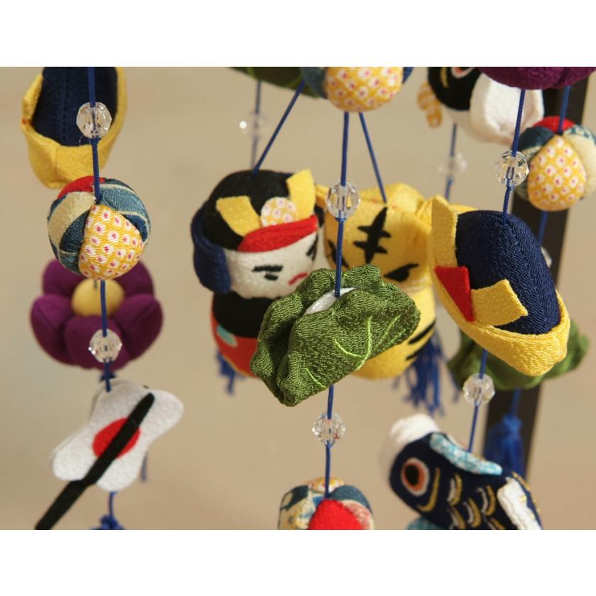 五月飾り 端午の節句 吊るし飾り 初節句飾り ちりめん素材の華やかな
