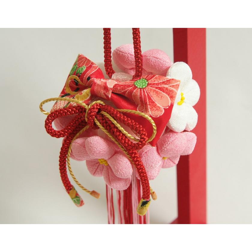 リュウコドウ つるし飾り ひな祭り さげもん飾り 雛飾り 桃の華毬