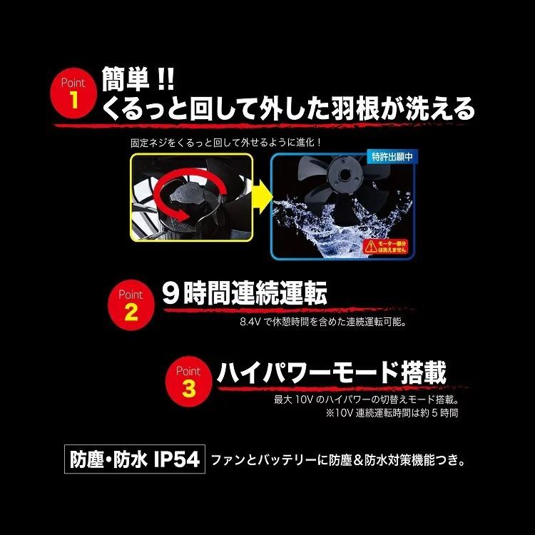 熱中症対策 HOOH 鳳皇 ファンセット V1002 快適ウェア用クールファン