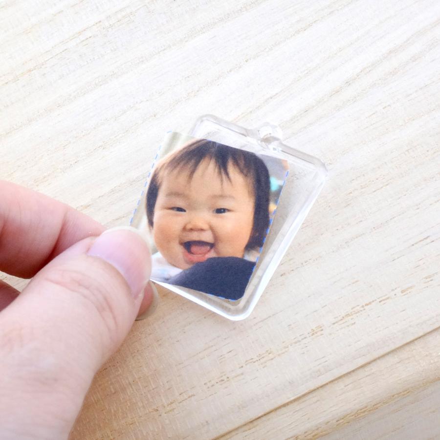 ハメパチ フォト キーホルダー 長方形ミニ KK30 10個入 写真