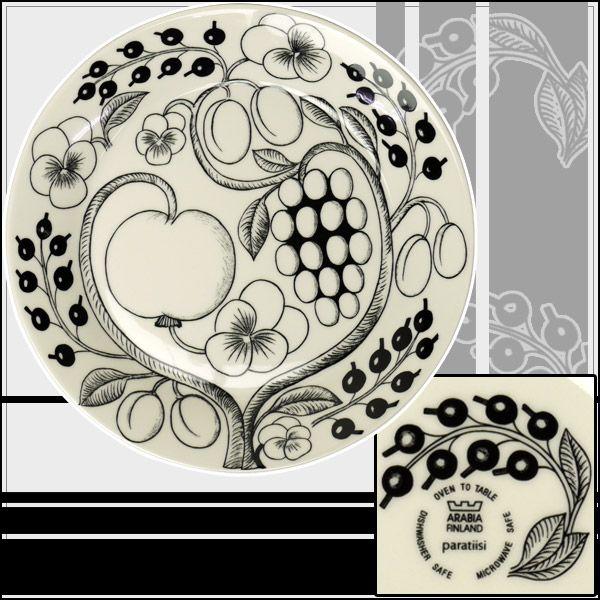 Paratiisi 【並行輸入品】アラビア ブラック パラティッシ プレート