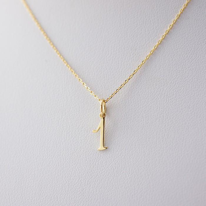 k18 ゴールド ネックレス ペンダントトップ ナンバー チャーム 18金