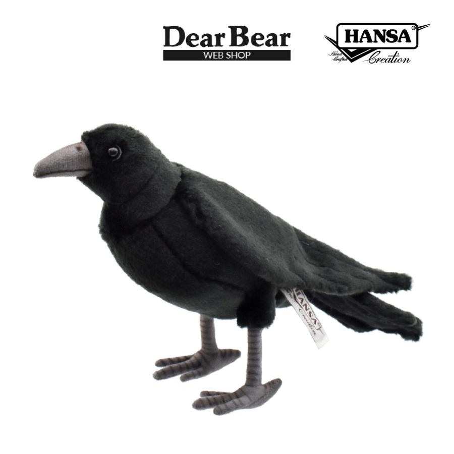 HANSA BH6266 カラス 鴉 からす とり トリ 鳥 ぬいぐるみ リアル