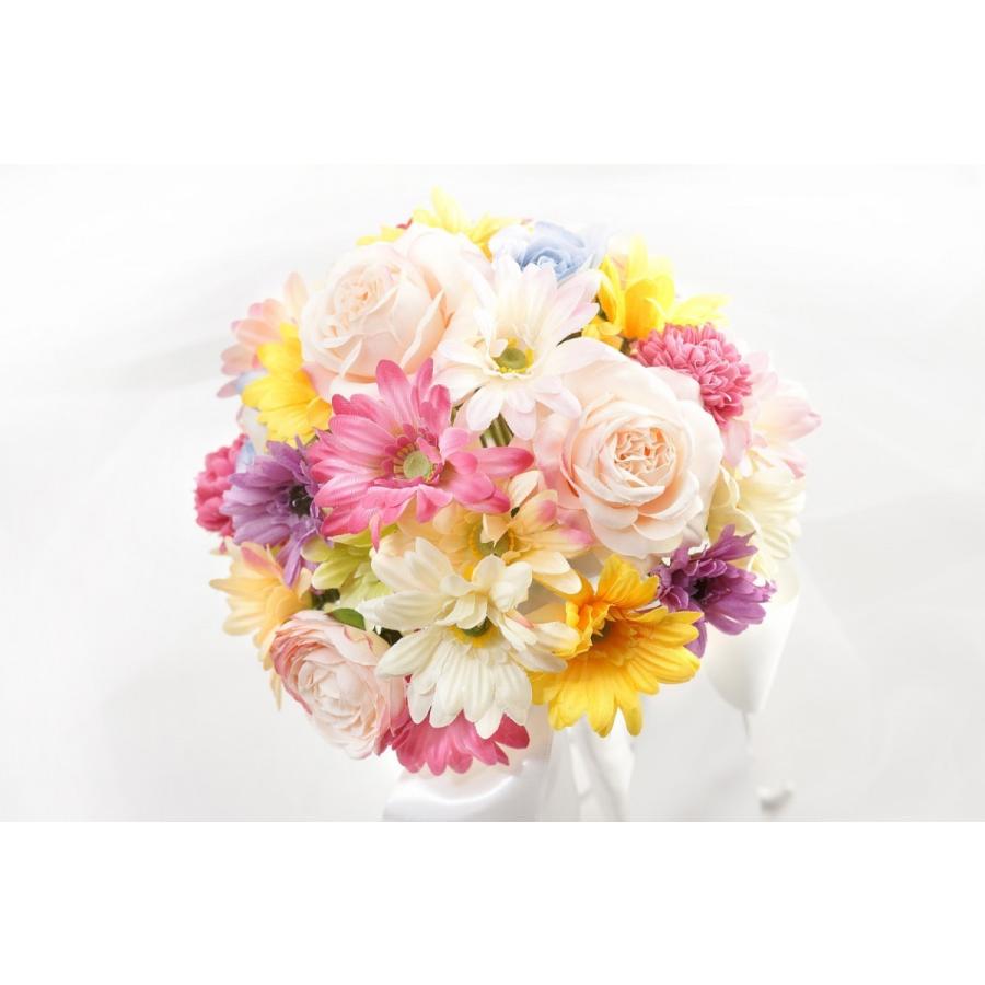 ブーケ ＋ ブートニア セット 結婚式 ウェディング カラフル ラウンド
