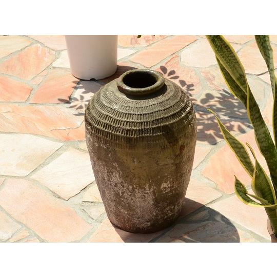 中華古大壷 土壷 アンティーク飾り壷 陶器置物 アンティーク シノワの