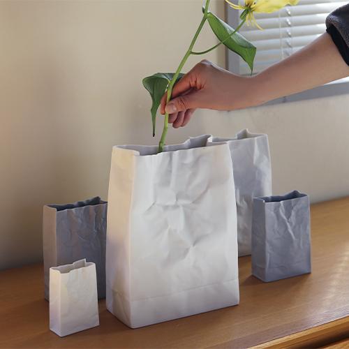 MOMA 花瓶 花器 セラミックジャパン クリンクル #2 ホワイト 陶器 小松