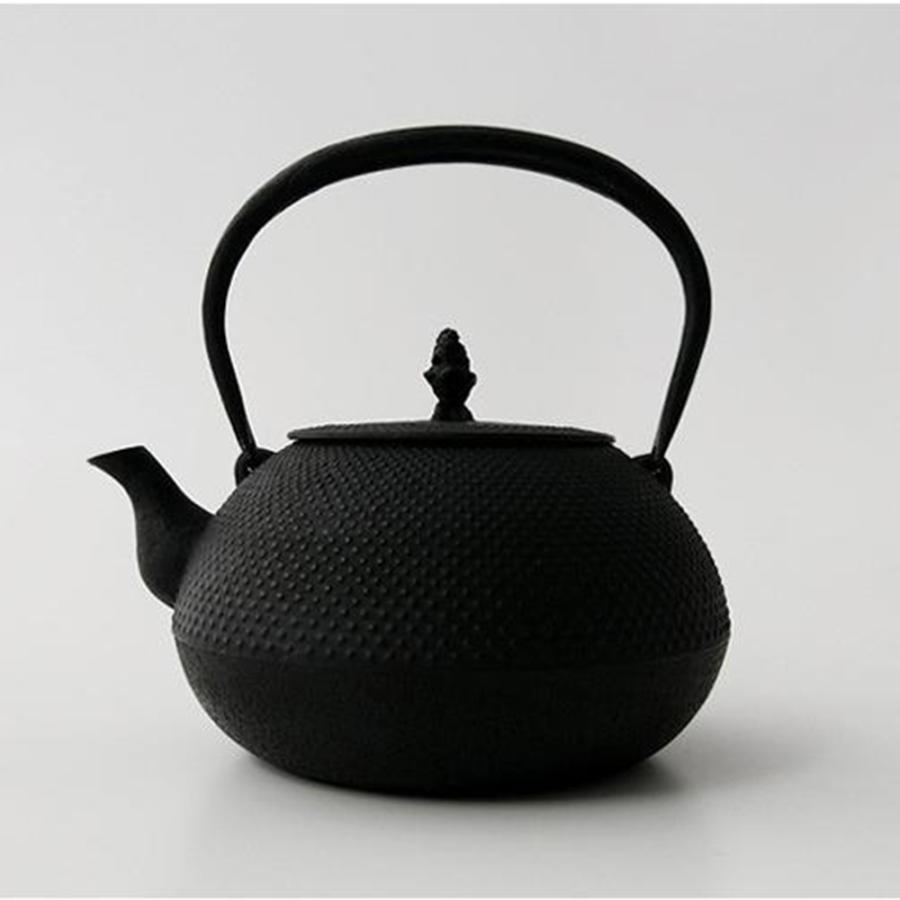 鉄瓶 南部鉄器 やかん 釜定 平丸 あられ 1.7L 白湯 直火 IH対応 ケトル