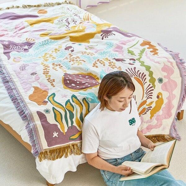 川島織物セルコン ブランケット ひざ掛け 137x195cm オールシーズン