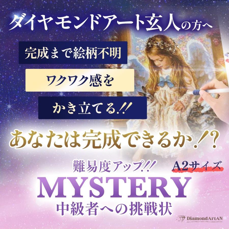 A2サイズ】ミステリーアート 図柄不明のダイヤモンドアート