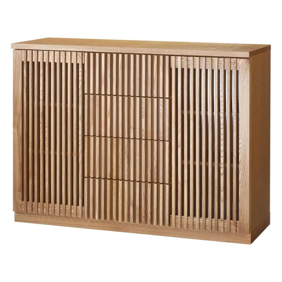 dinos（ディノス） 和モダン タモ天然木格子 リビング収納シリーズ